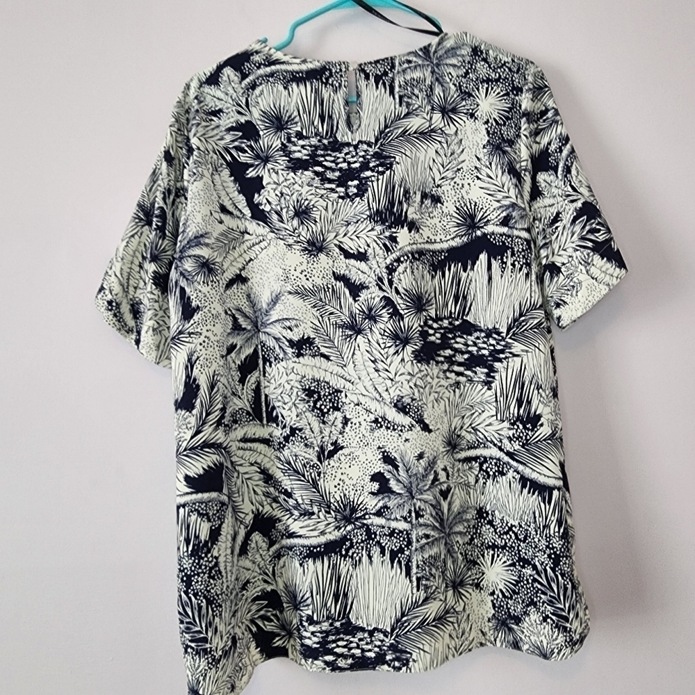 Primark 12 Palm Trees Blue White NWOT - Picture 11 of 11